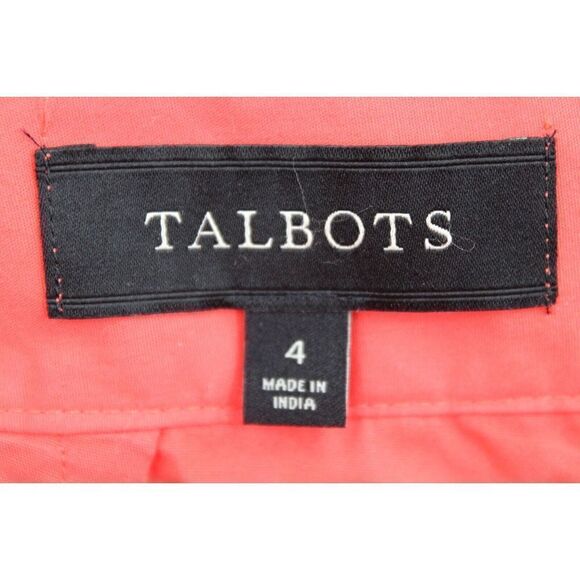 TALBOTS SIZE 4 WOMENS PENCIL SKIRTS BLUE CHAMBRAY & PINK ORANGE LOT OF 2 EUC - Picture 9 of 16